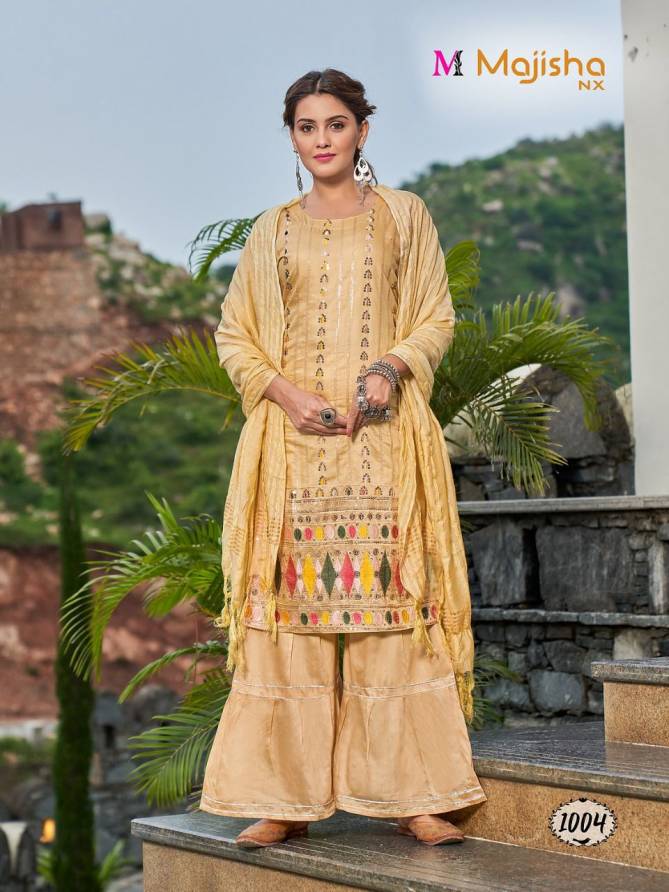 Majisha Nx Blossom 1 Fancy Festive Wear Kurti Sharara With Dupatta Collection